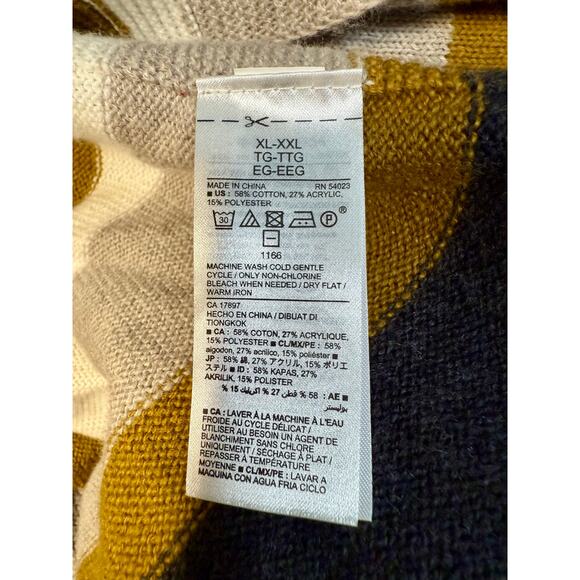 Old Navy Beige Striped Cardigan Poncho Sweater - Picture 5 of 7